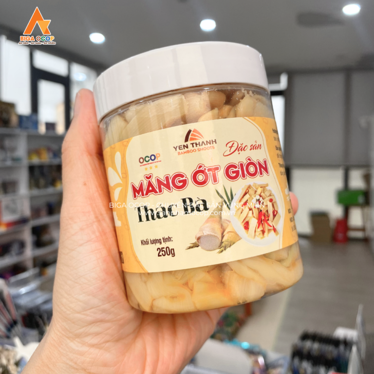 Đặc sản Yên Bái Măng ớt giòn Thác Bà