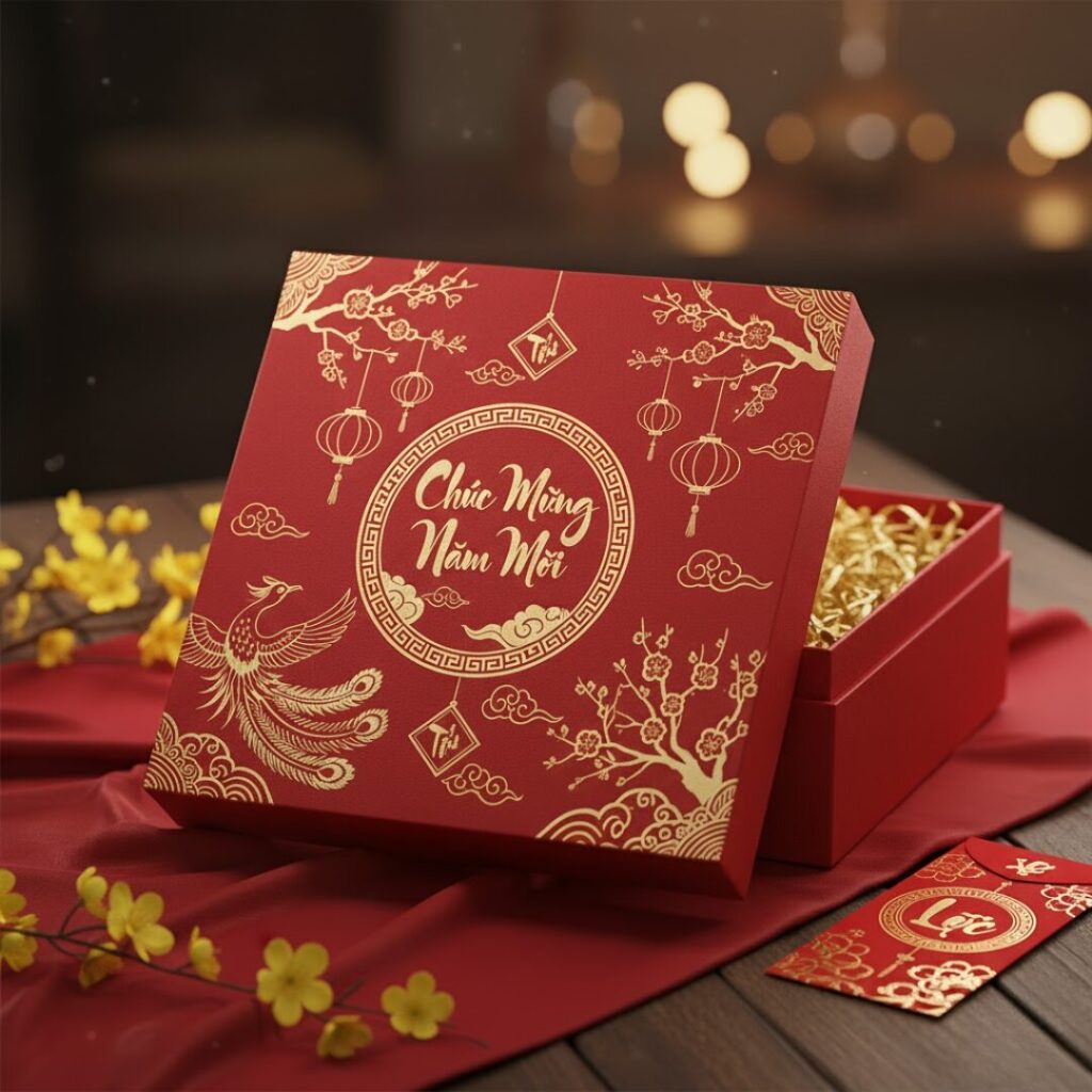 Mẫu hộp quà tết công ty tinh tế, độc đáo